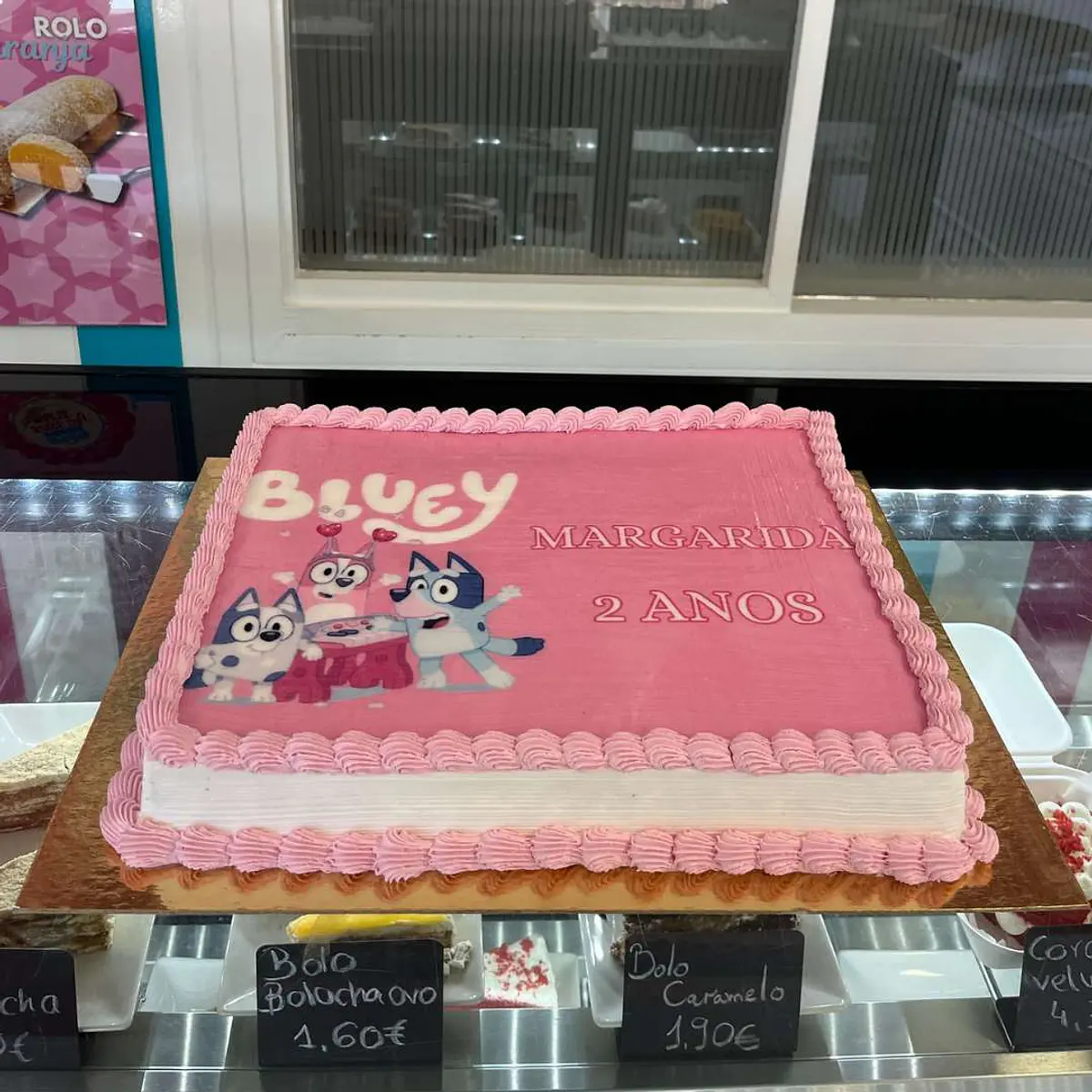 Bolo Aniversário Retangular c/ foto Bluey