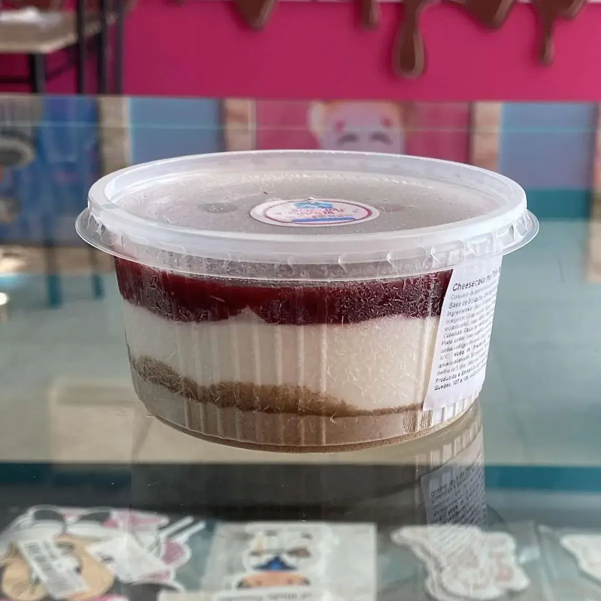 Pote de Cheesecake de Framboesa