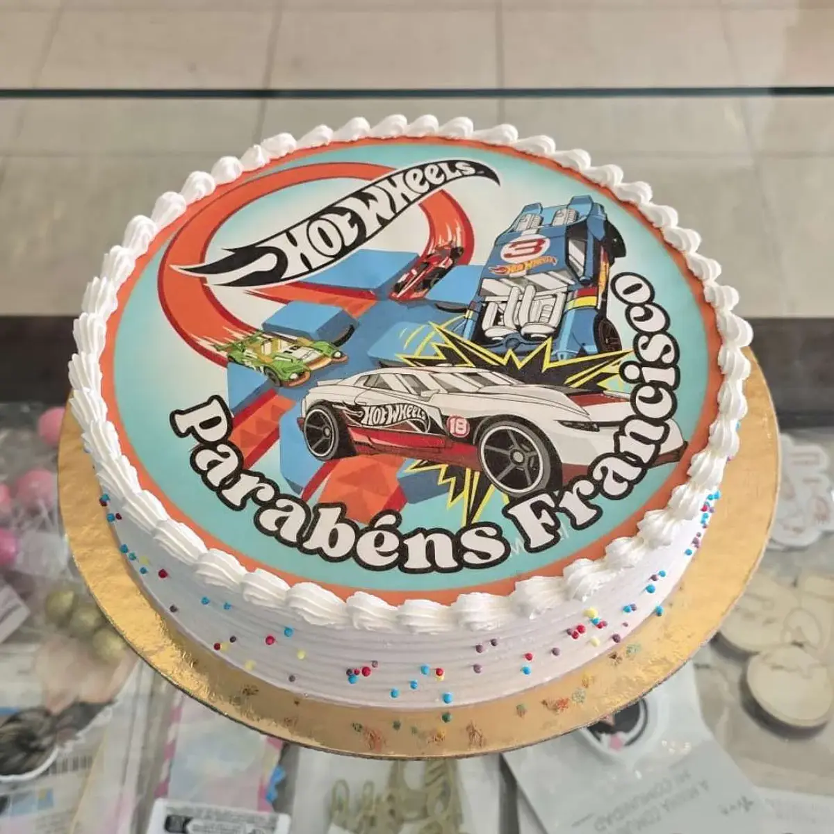 Bolo c/ Foto Hotwheels