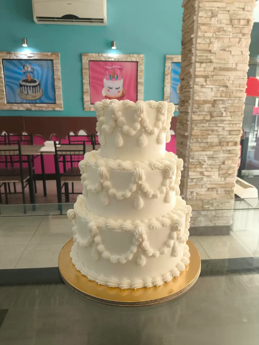 Bolo de Casamento Vintage de 3 Andares