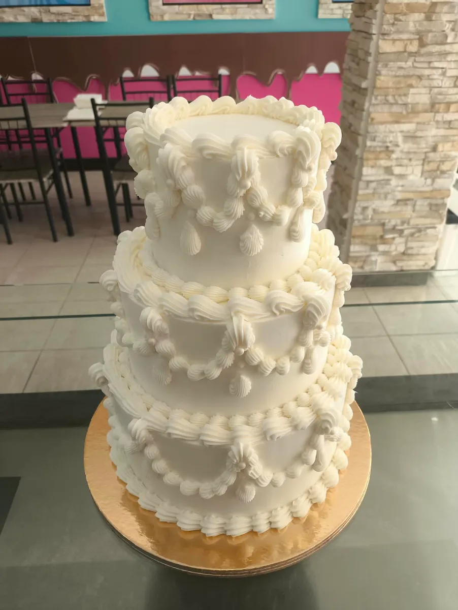 Bolo de Casamento Vintage de 3 Andares