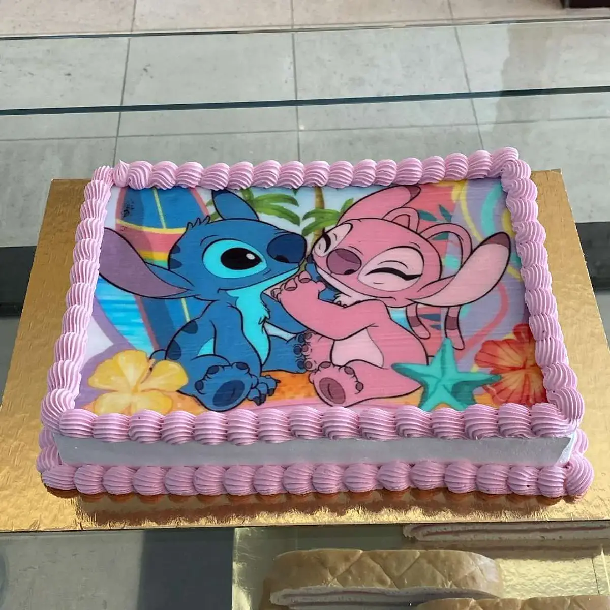 Bolo Foto Stitch e Angel