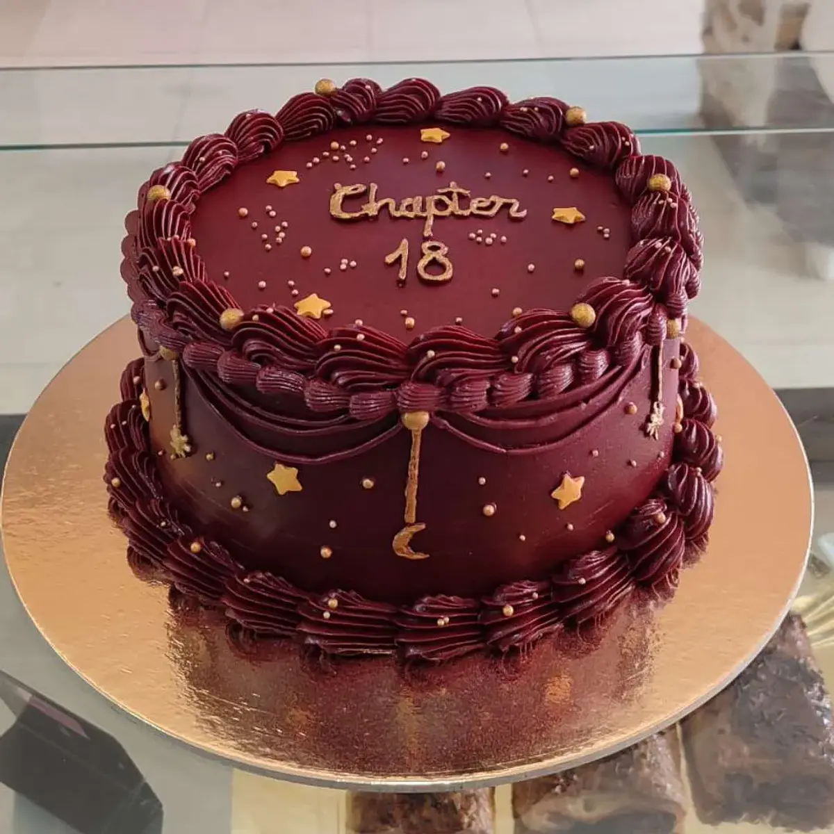 Bolo Vintage Bordeaux c/ Dourado
