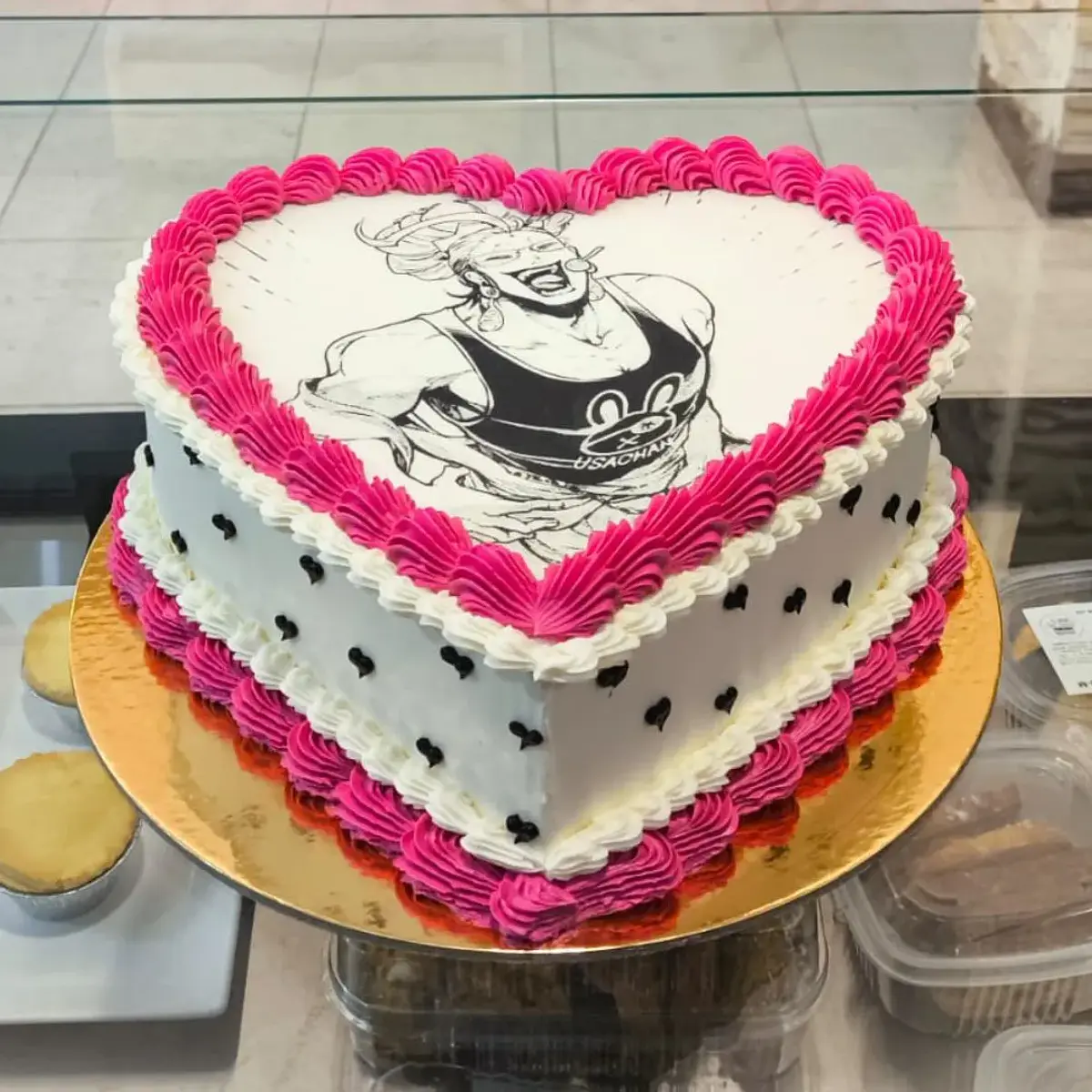 Coração Branco, Rosa e Preto c/ Foto