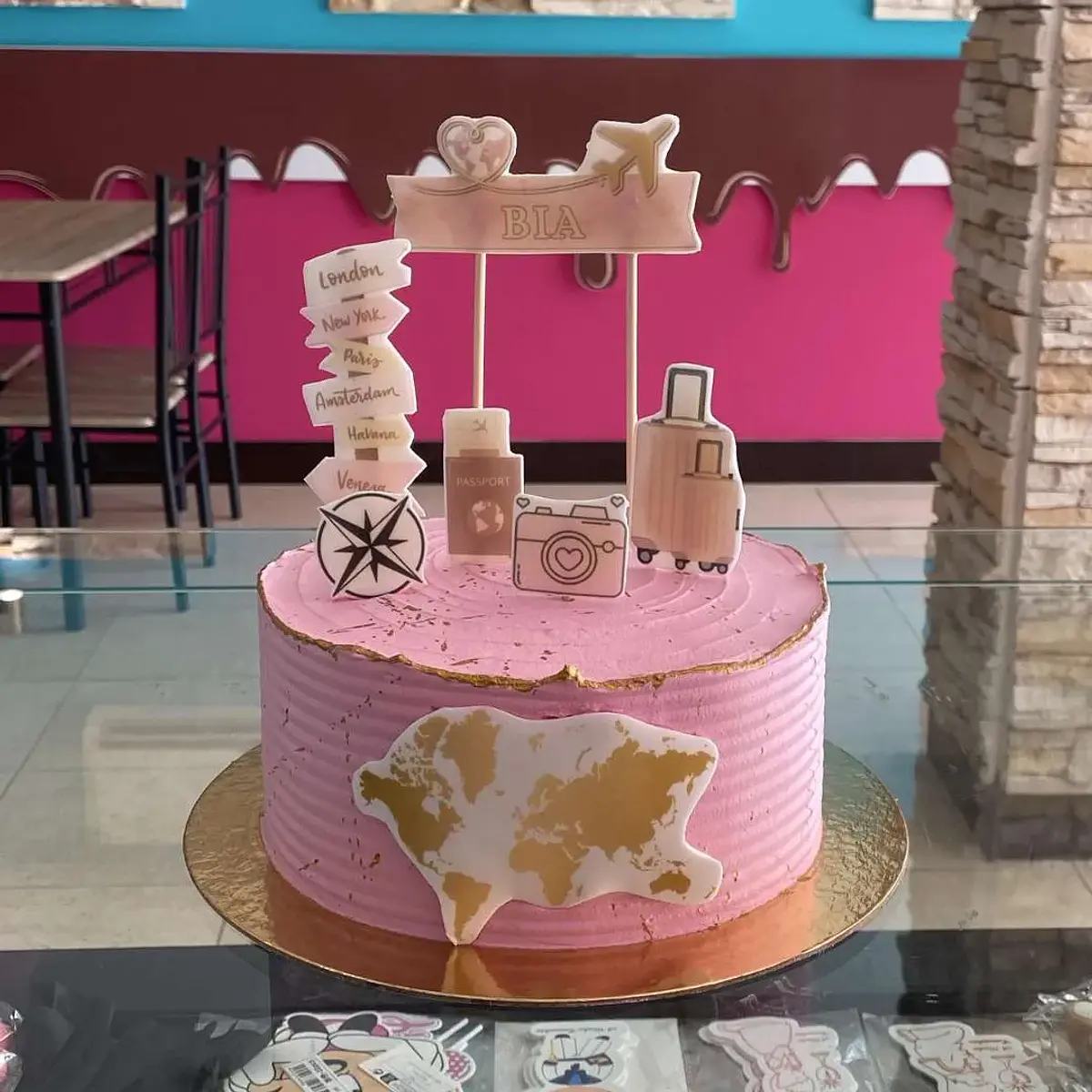 Bolo Aniversário Tema Viagens
