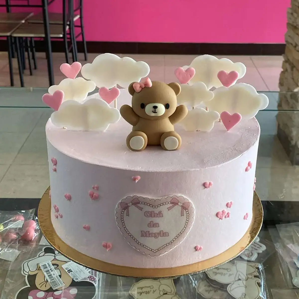 Bolo Chá de Menina C/Ursinha