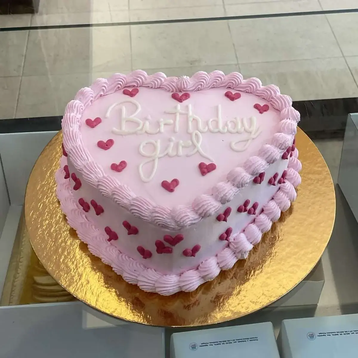Bolo Coração Rosa
