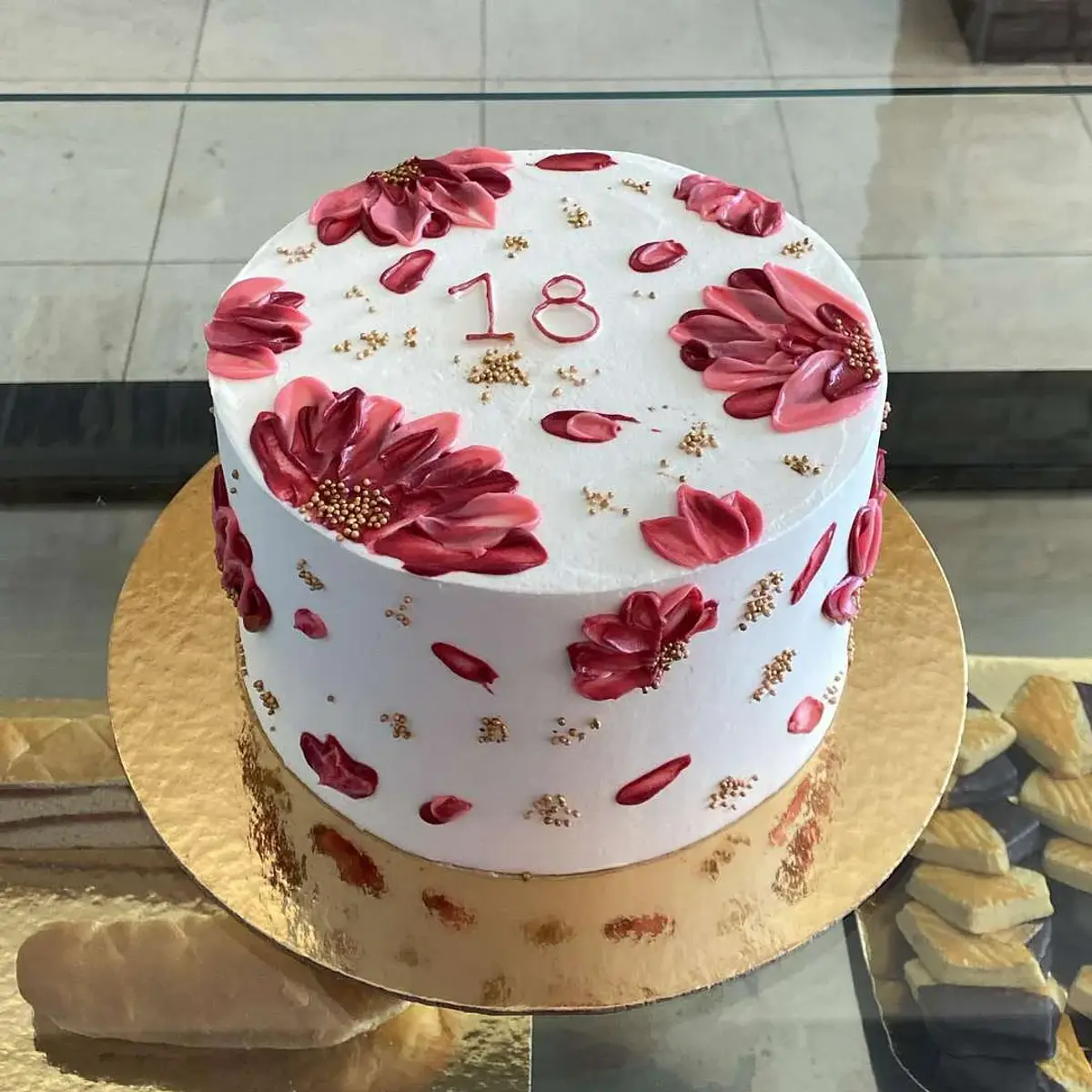 Bolo Floral Rosa
