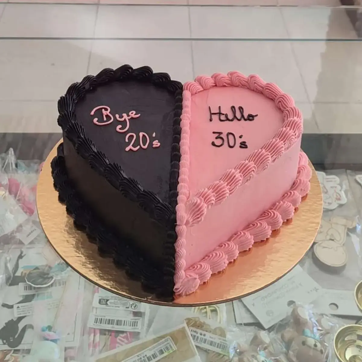 Coração Preto e Rosa