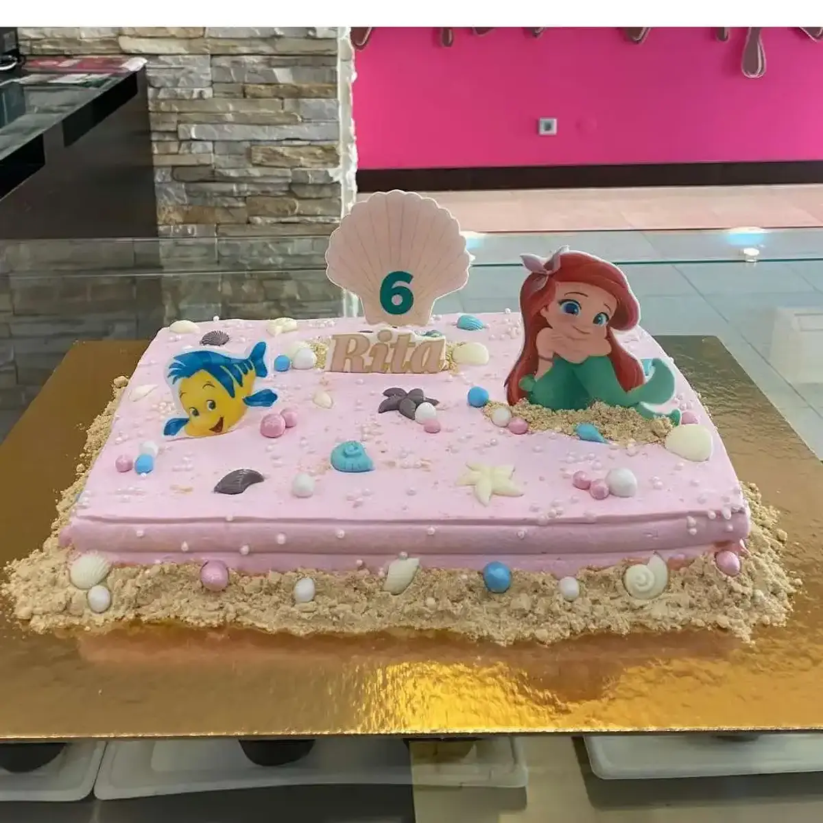 Bolo Pequena Sereia Bebé
