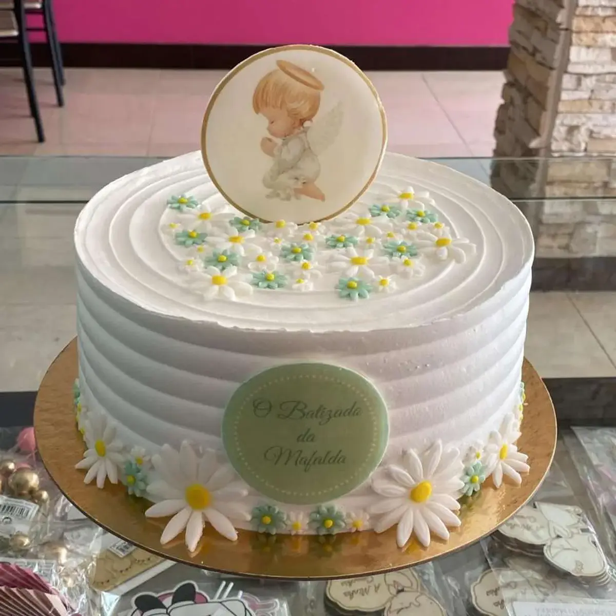 Bolo Batizado Verde