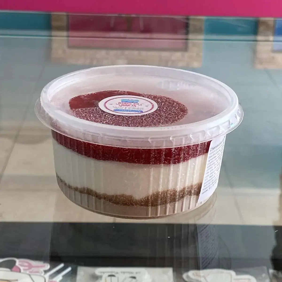Pote de Cheesecake de Morango